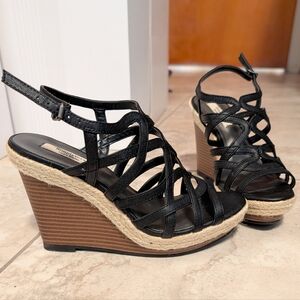 Simply Vera Strappy Platform Heels - Black